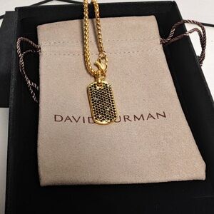 David Yurman Gold Necklace with Black Accents
